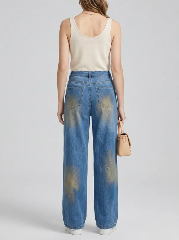Women's Wide Leg Casual Denim Jeans