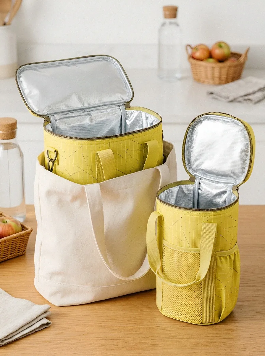 Unisex Picnic Lover Geometric Pattern Printed Insulated Cooler Bag