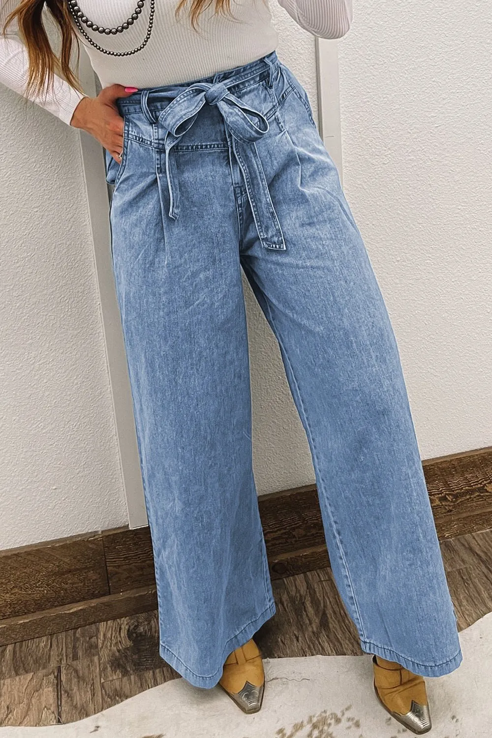 Wide Leg Casual Jeans