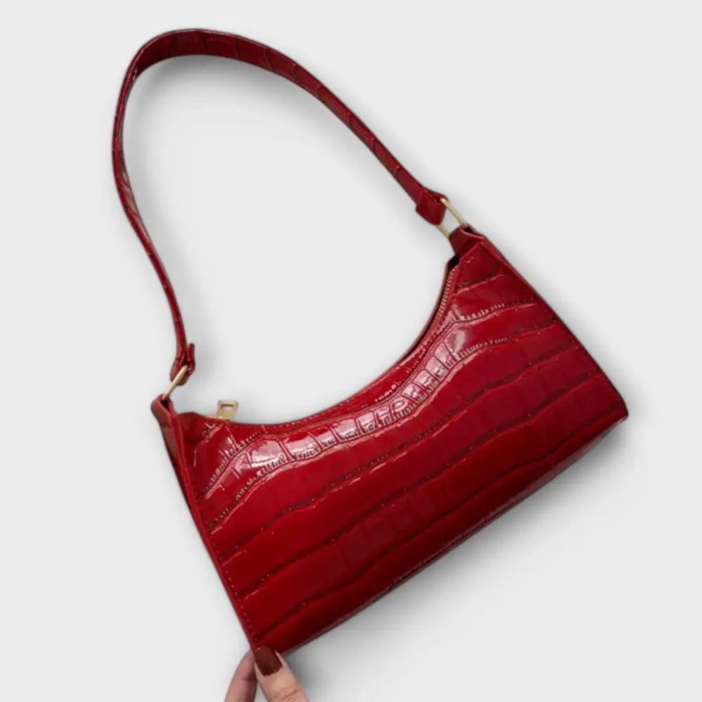 Flat Base Leather Handbag