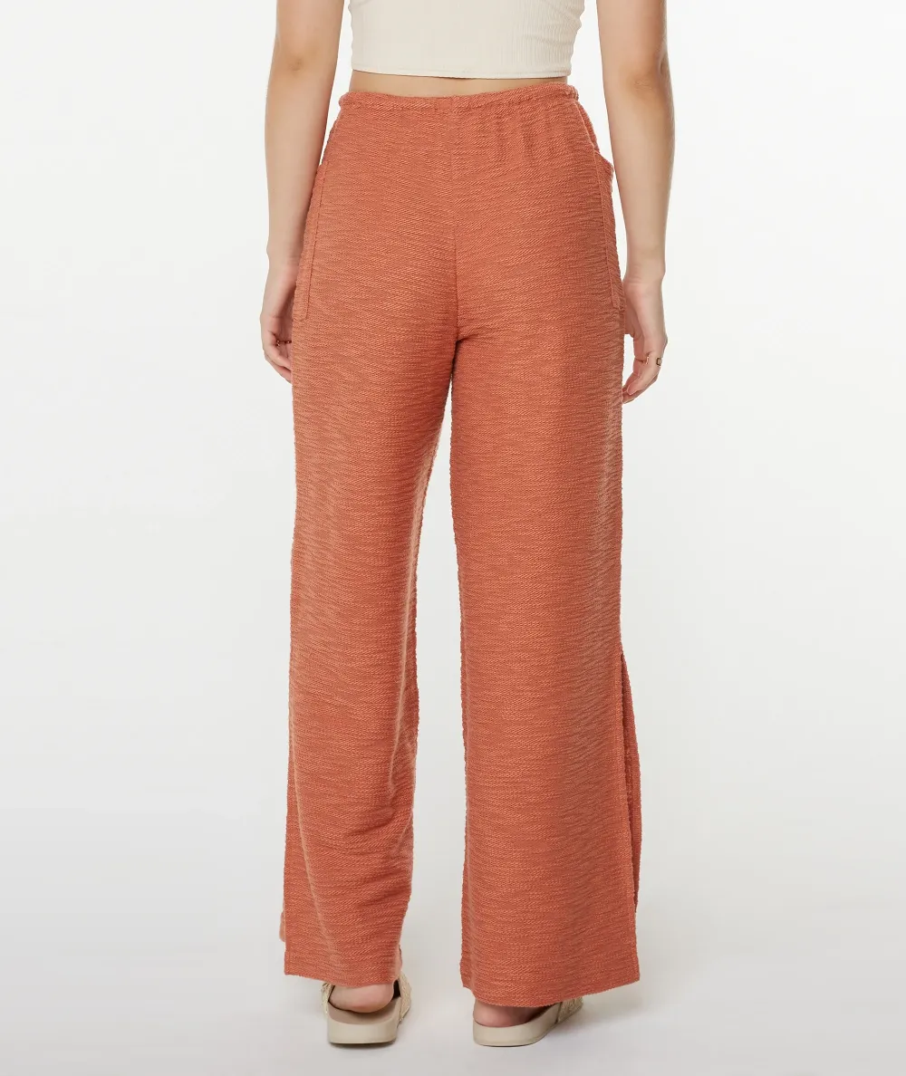 High-Waisted, Fine-Textured Women's Wide-Leg Pants