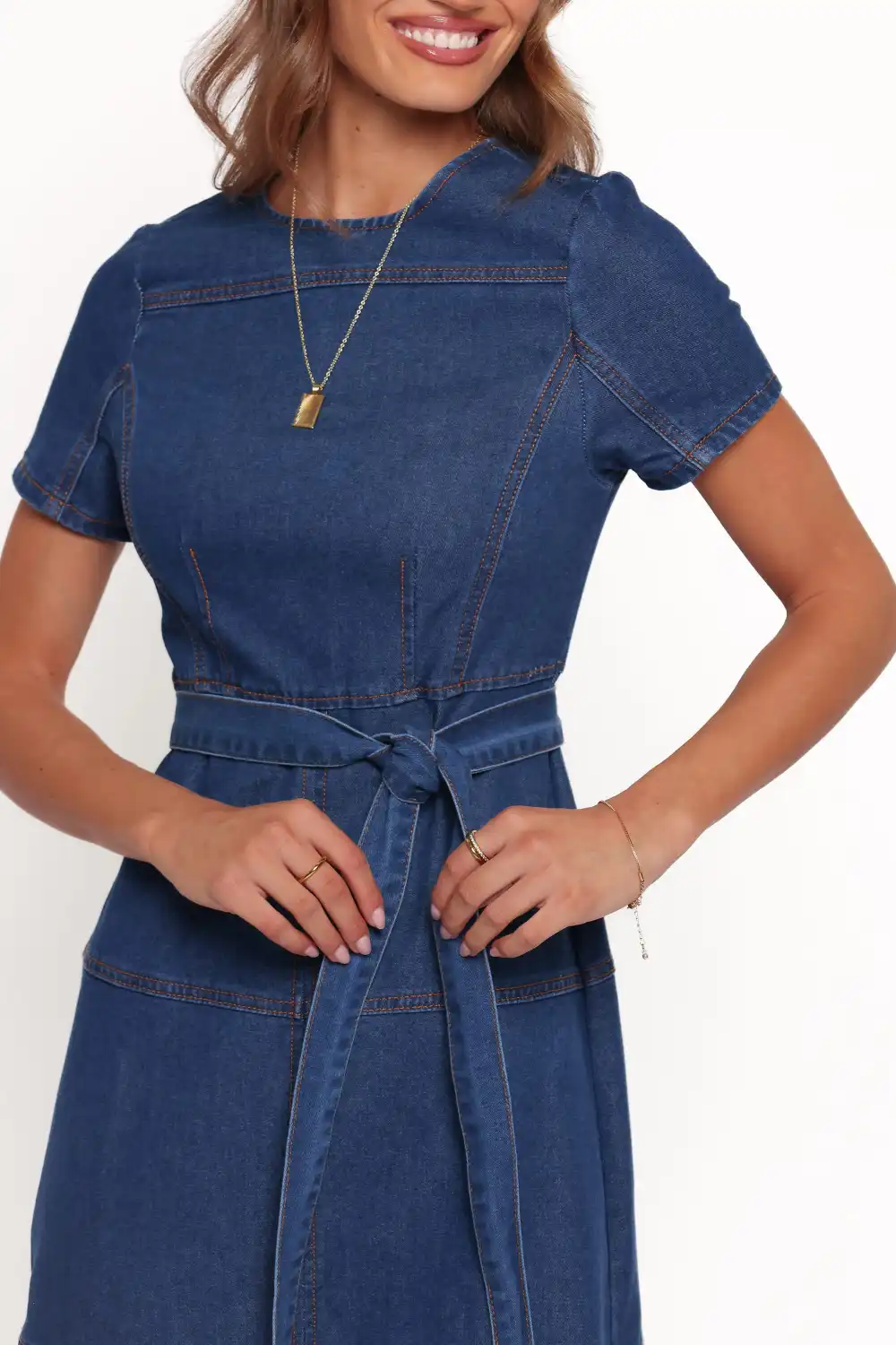 Round Neck Midi Dress