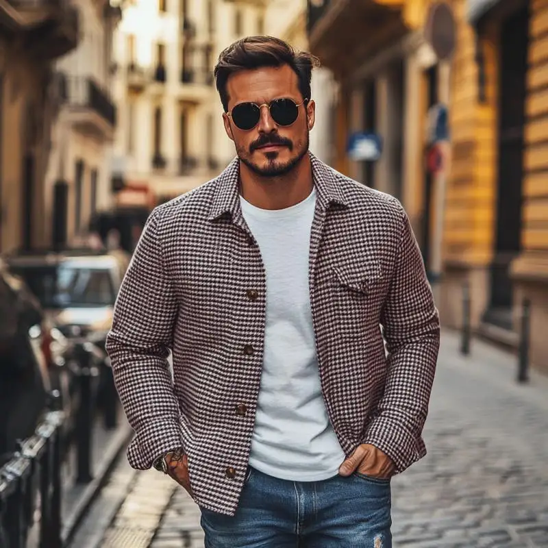 Buttoned Structured Utility Jacket