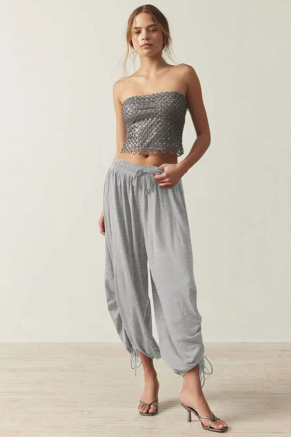 Everyday Drawstring Ruched Pants