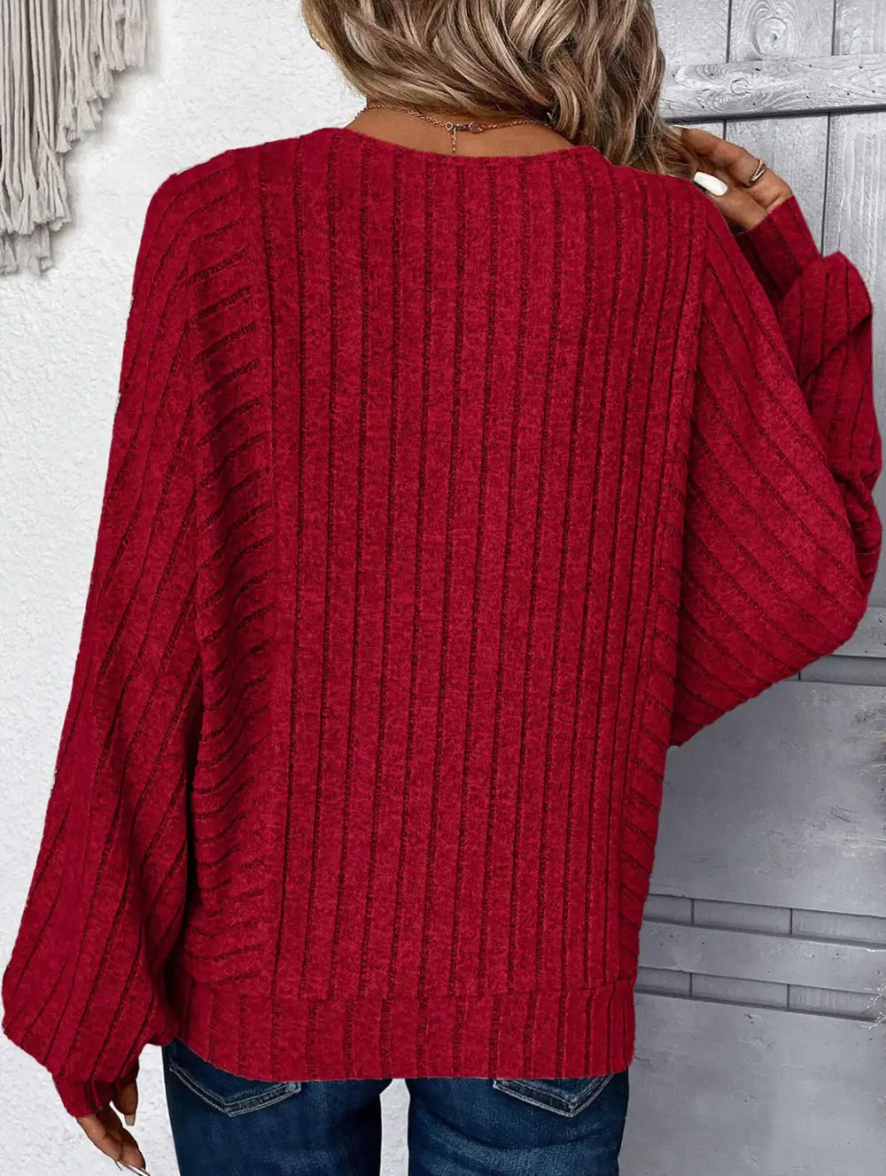 Plus Size Lantern Sleeve Top