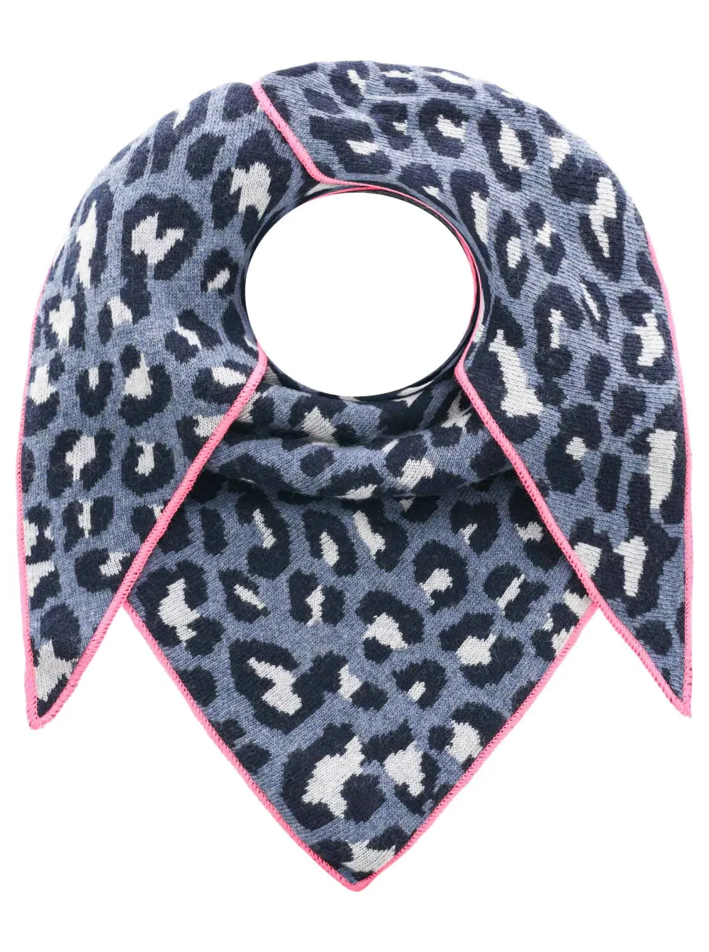 Textured Cashmere Wool Leopard Pattern Fashion Scarf