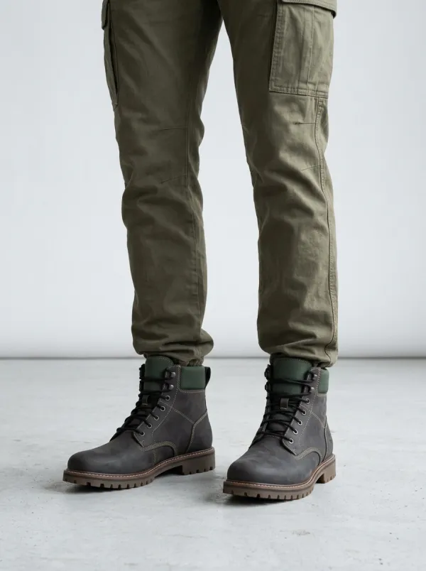 Men's Dark Trim Work Boots