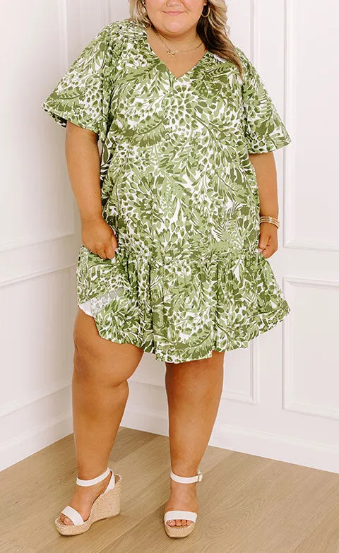 Floral Shift Mini Dress with Pockets