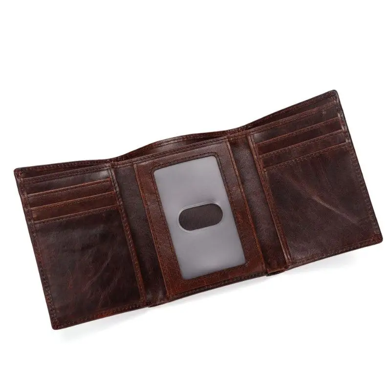 Men's Easy-Access Leather Trifold Wallet