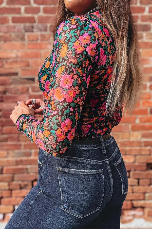 Rose Plus Size Vintage Floral Top