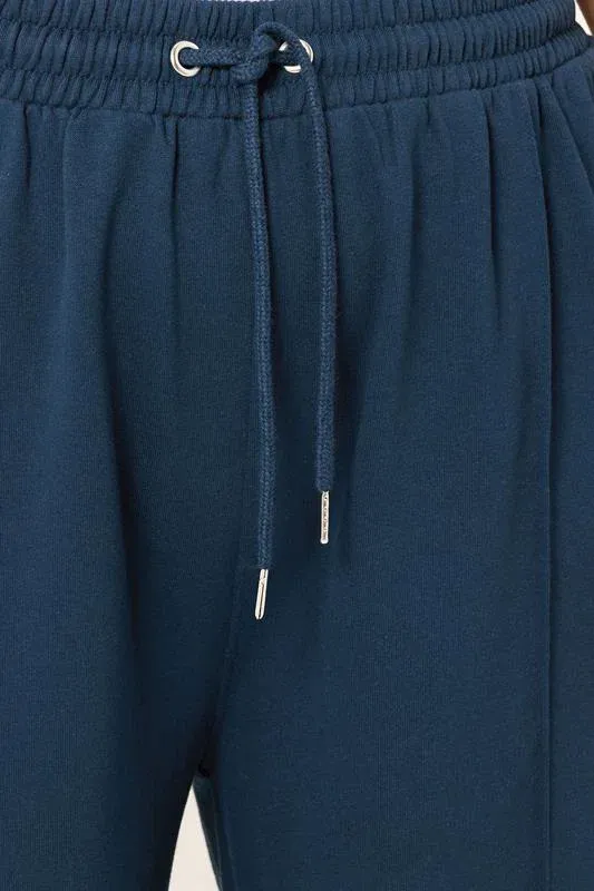 Navy Blue Sweatshirt & Wide Leg Jogger Set