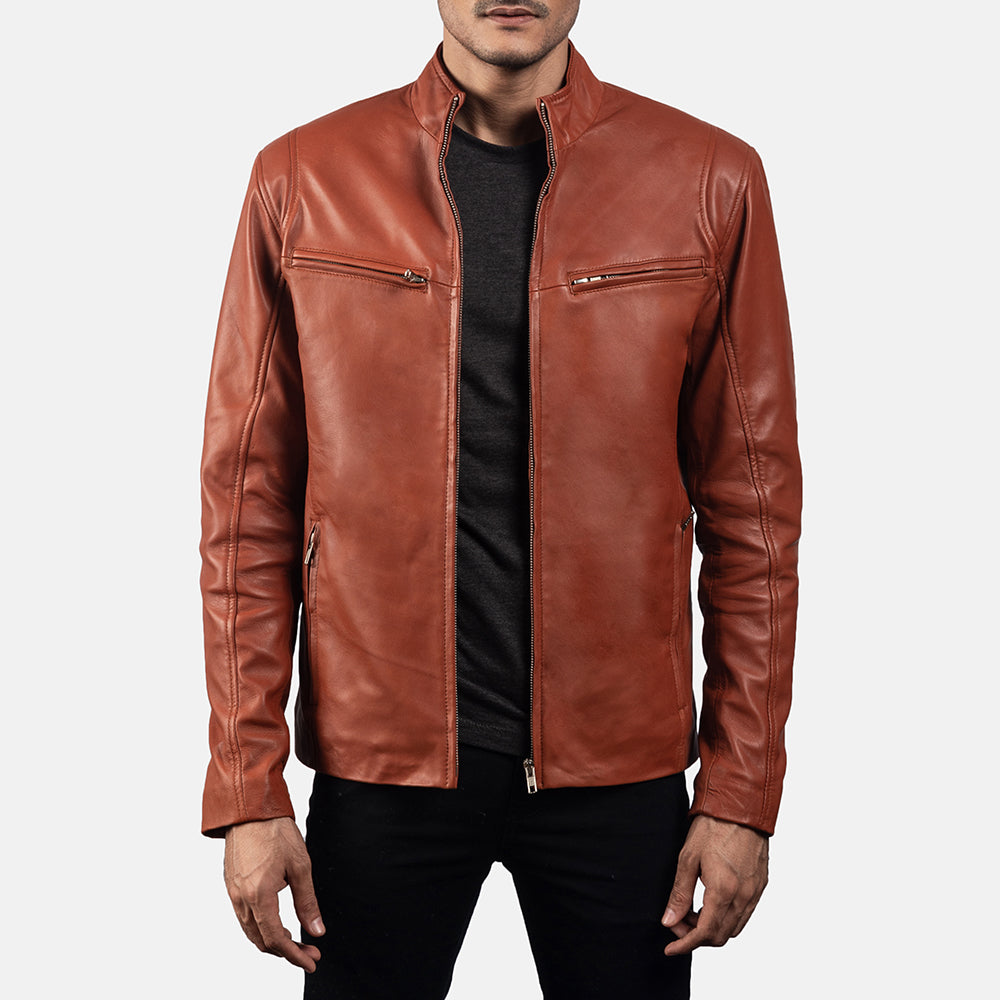 Men's Classic Modern Biker Leather Jacket