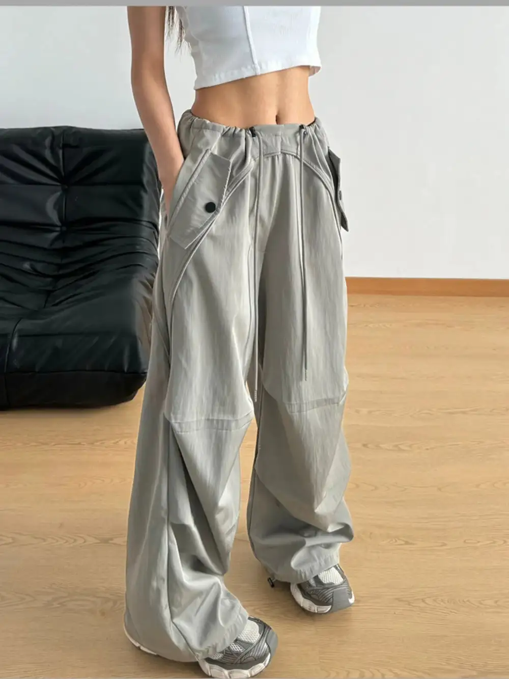 Wide Leg Drawstring Pocketed Lounge Pants