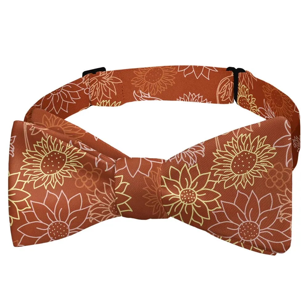 Sunflower Garden Pattern Bow Tie