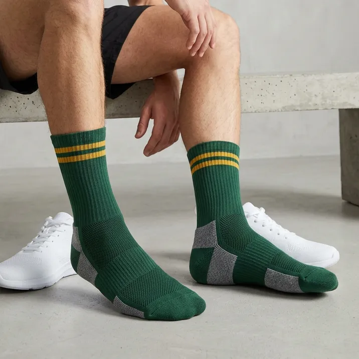 Men's Striped Athletic Performance Socks