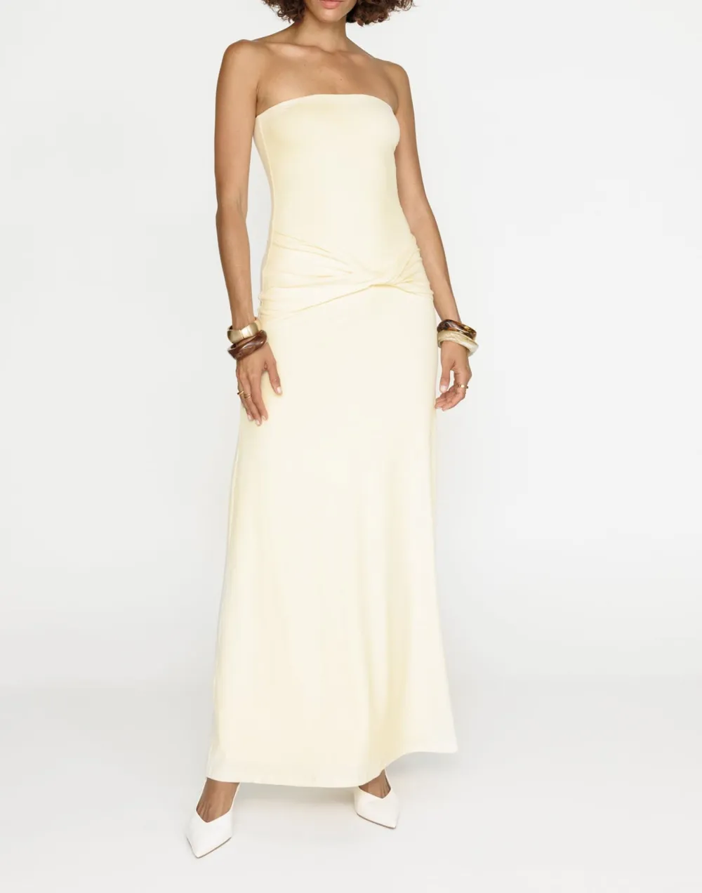 Creative Embellished Twisted Off-Shoulder Dress