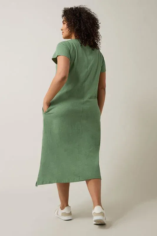 Avocado Green Premium Cotton Dress