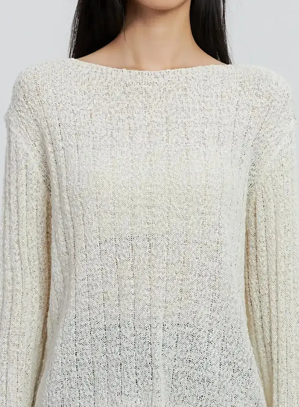 Cozy Boatneck Long Sleeve Sweater