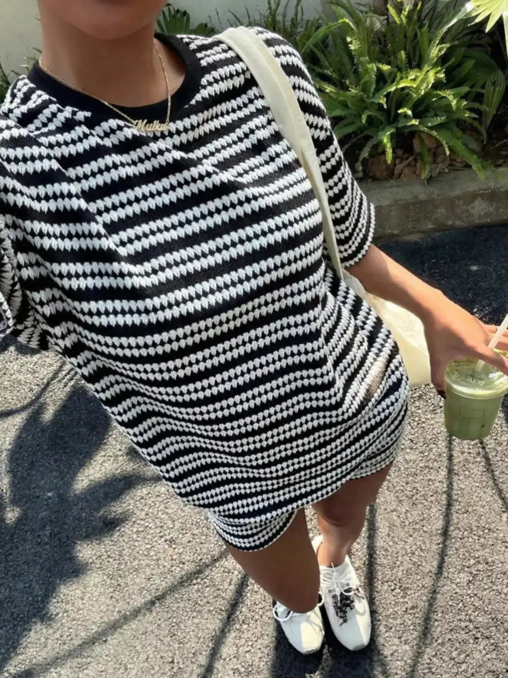 Relaxed Striped Short Sleeve Top and Shorts Set