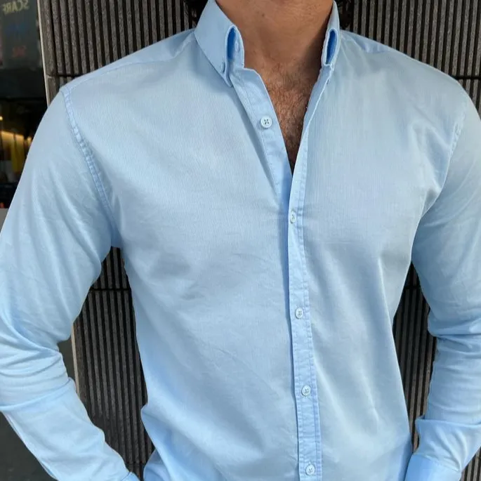 Clean Line Slim Fit Cotton Casual Shirt