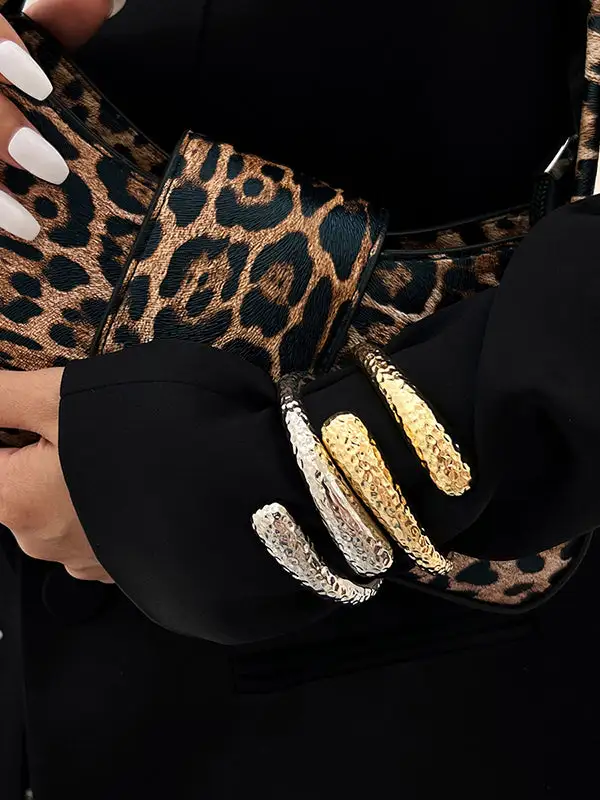 Geometric Irregular Textured Alloy Bracelet