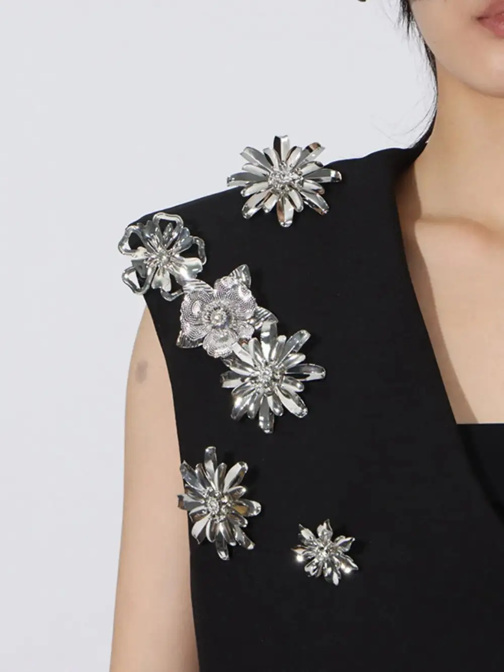 Sleeveless Flower Coordinated Set
