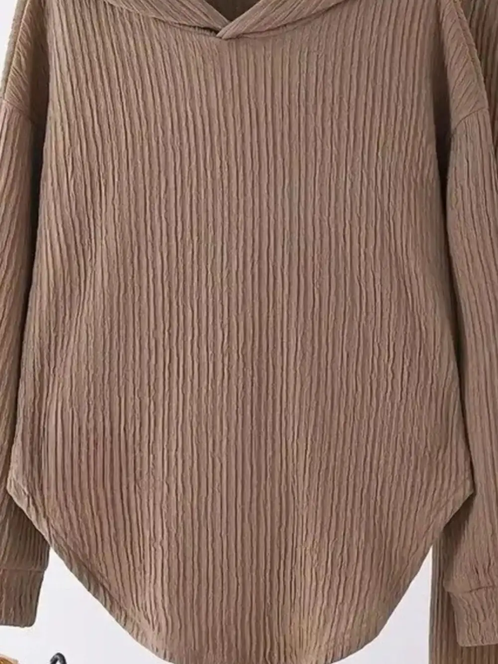 Textured Long Sleeve Hoodie and Pants Set