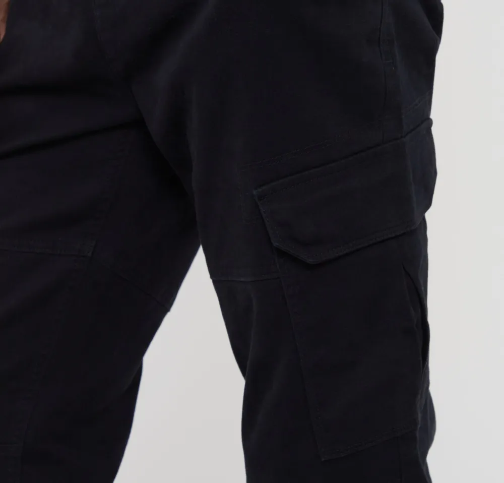 Black Jogger Style Cargo Pants