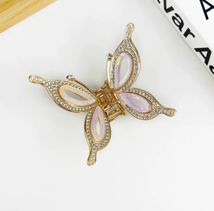 Butterfly Rhinestone Hair Claw Clip