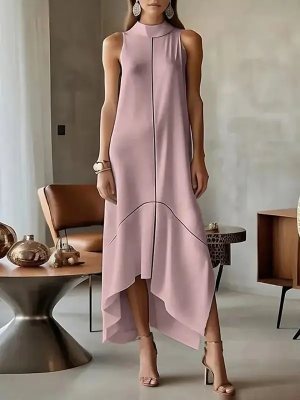 Split Sleeveless Neck Maxi Dress