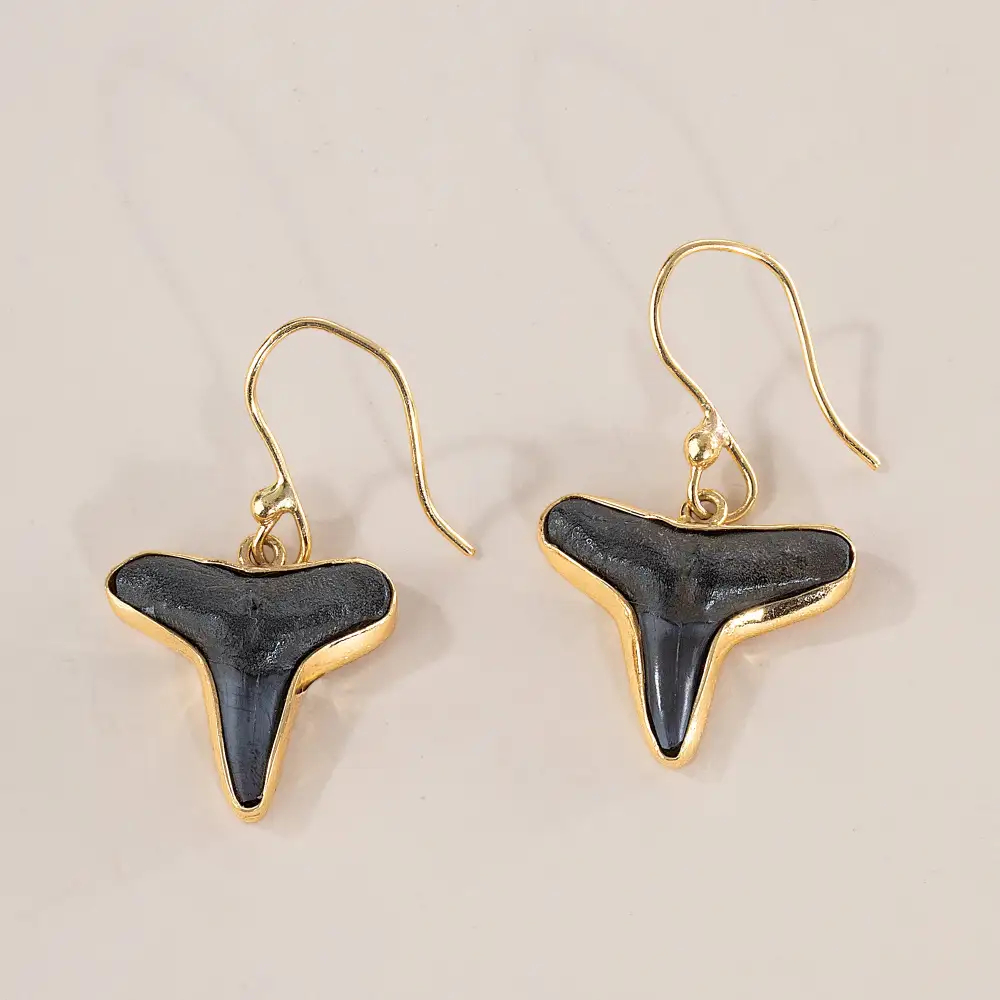 Classic Shark Tooth Drop Earrings