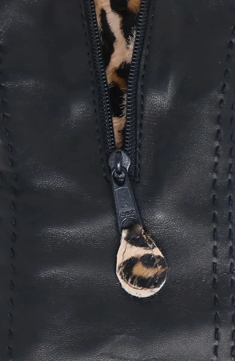 Zippered Cashmere-Lined Leather Gloves