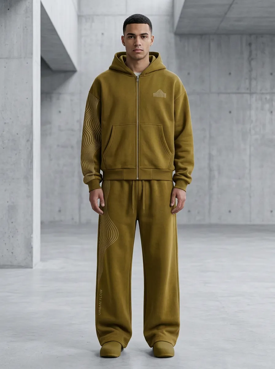 Coordinated Tracksuit Wave Men's Two-Piece Tracksuit