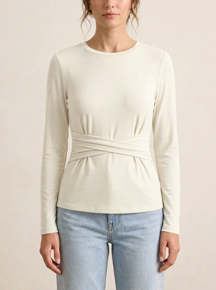 Crisscross Long-Sleeve Top