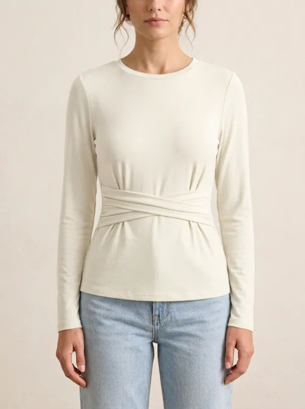 Crisscross Long-Sleeve Top