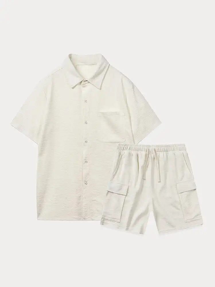 Leisure Texture Shirt Set