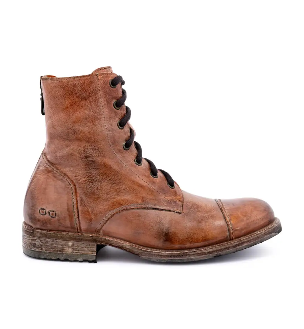 Back Zip Welted Rugged Heritage Ankle Boots