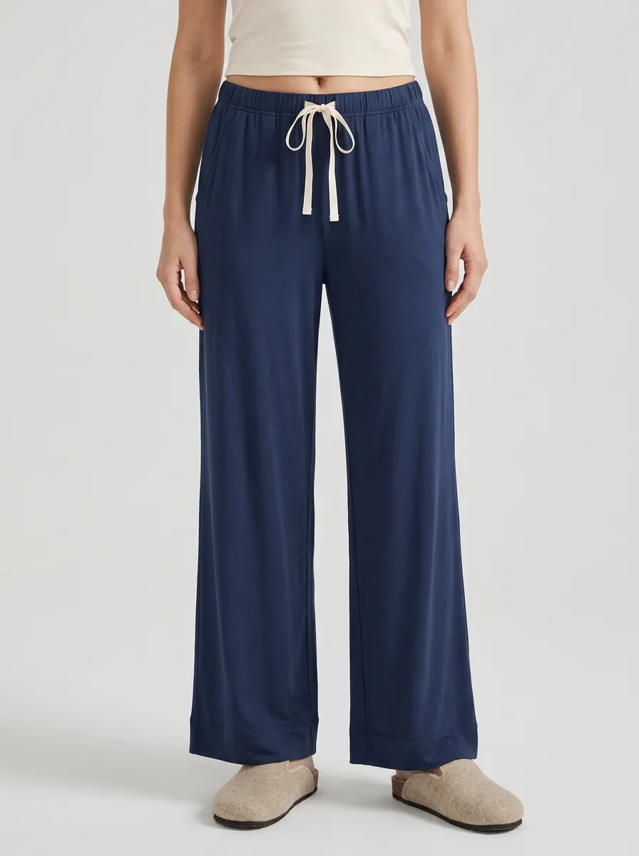 Wide Leg Relaxed Relaxed Pajama Pants