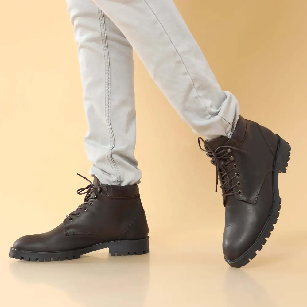 Men's Classic Utility Lace Up Leather Everyday Boots