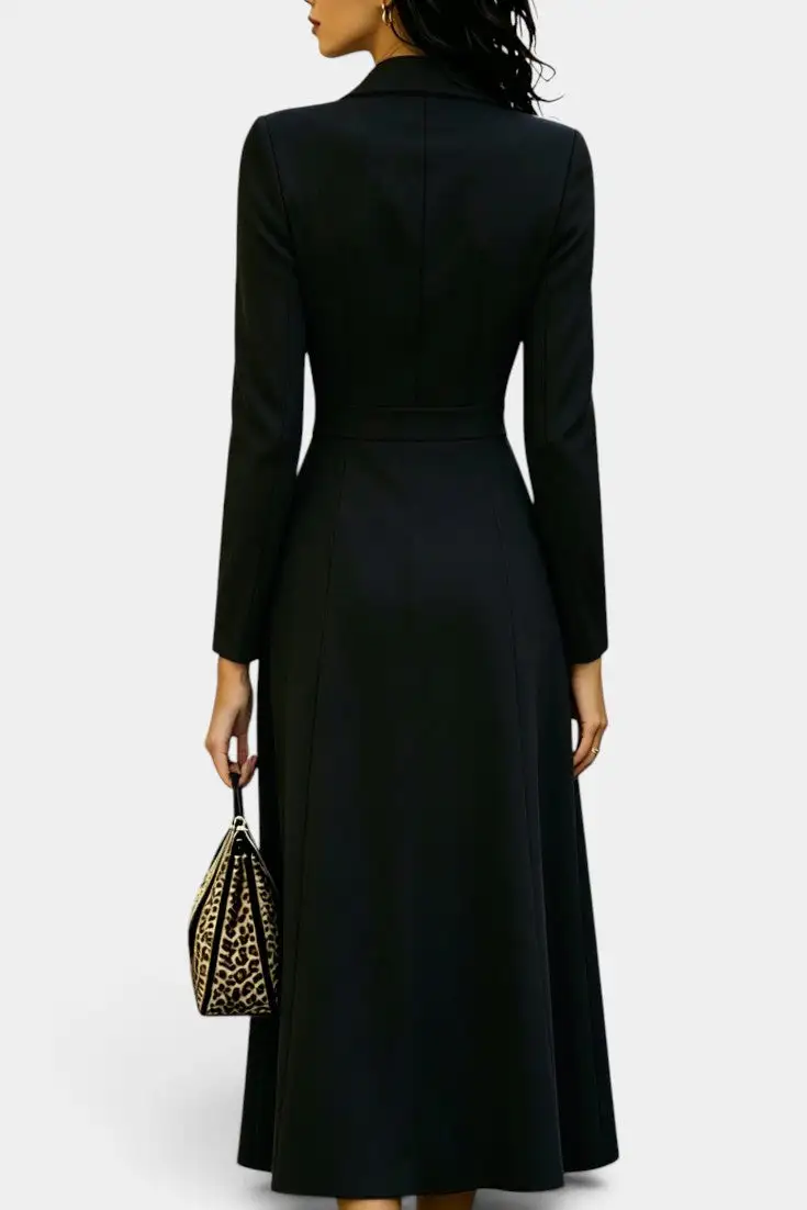 Blazer-Style Maxi Dress