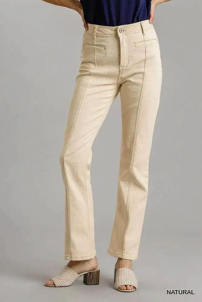 Tailored Refined Pocketed Straight Leg Jeans
