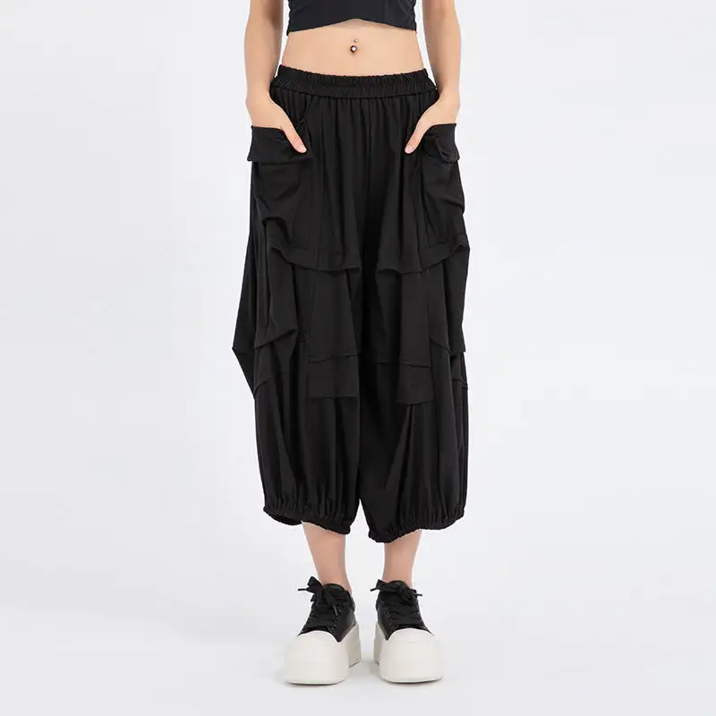 Women's Wide Leg Cropped Loose Fit Pants