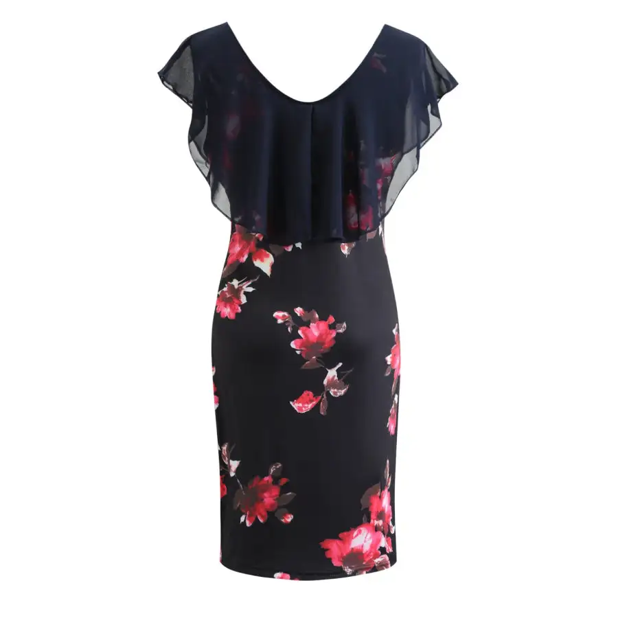 Ruffled Cap Sleeve Mini Dress