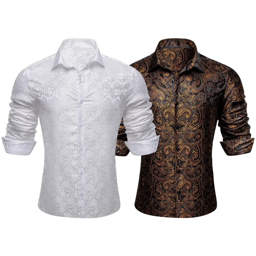 Everyday Paisley Long Sleeve Silk Dress Shirt