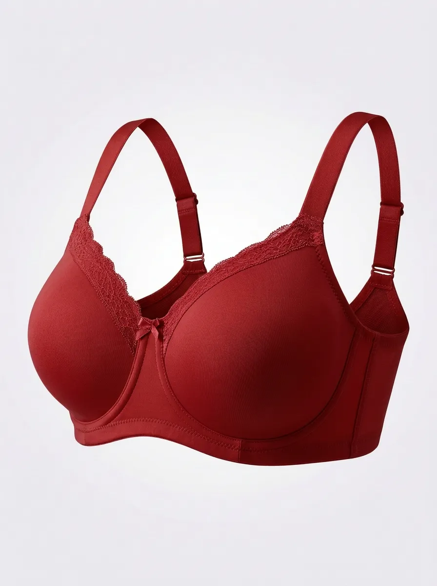 Women's Classic Full-Coverage Lace-Trim Bra