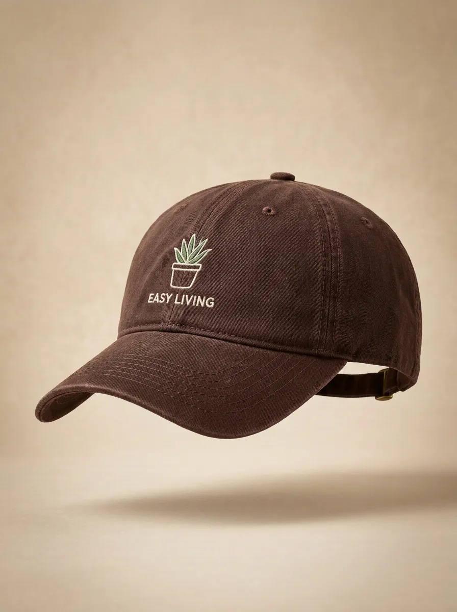 Refined Plant-Lover Embroidered Unisex Baseball Cap