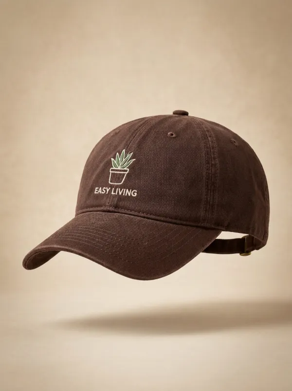 Refined Plant-Lover Embroidered Unisex Baseball Cap
