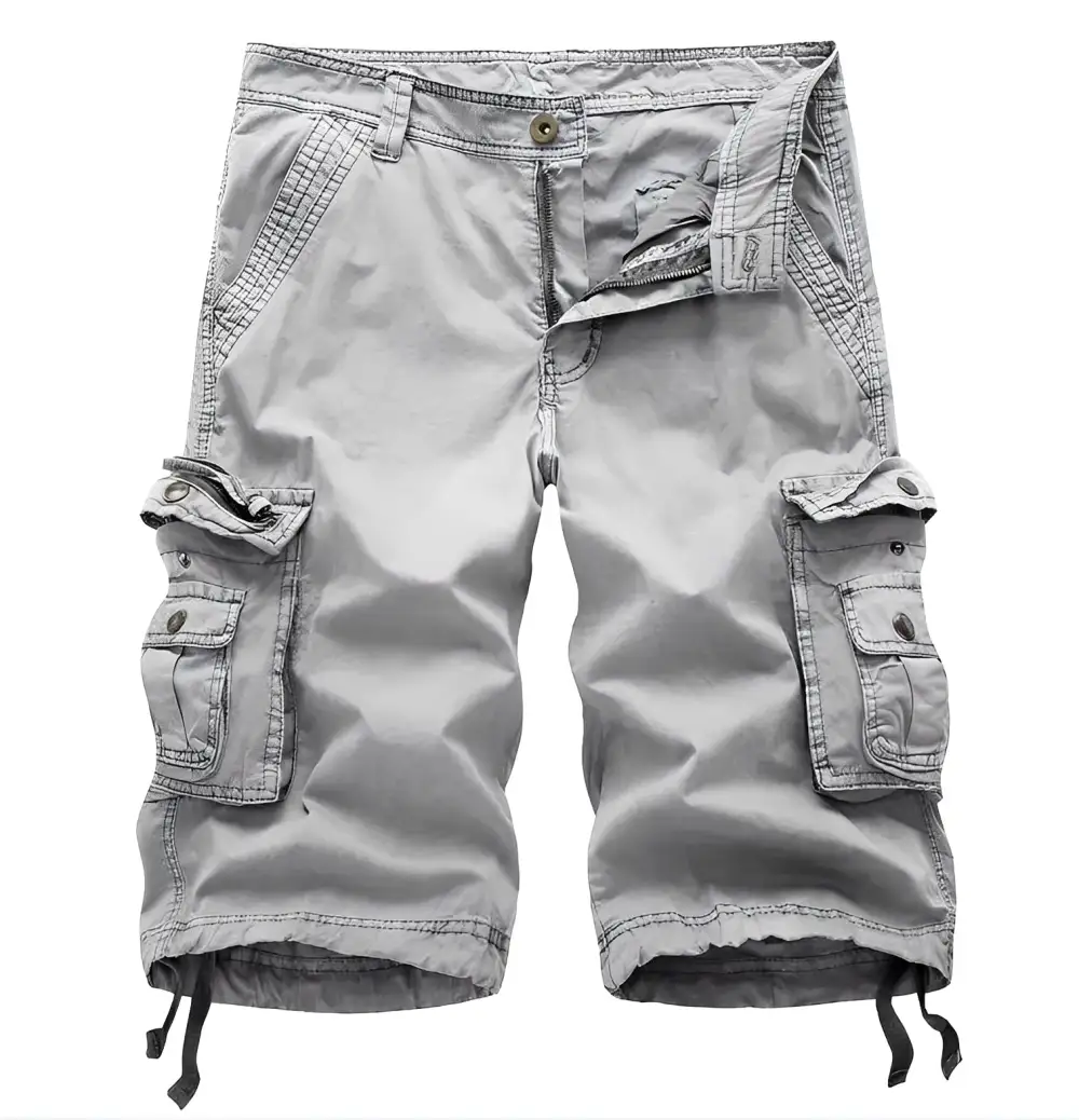 Men's Classic Cargo Shorts with Multi Pocket Storage for Travel and Leisure