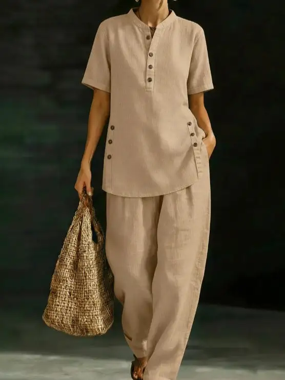 Classic Wide-Leg Women's Matching Set