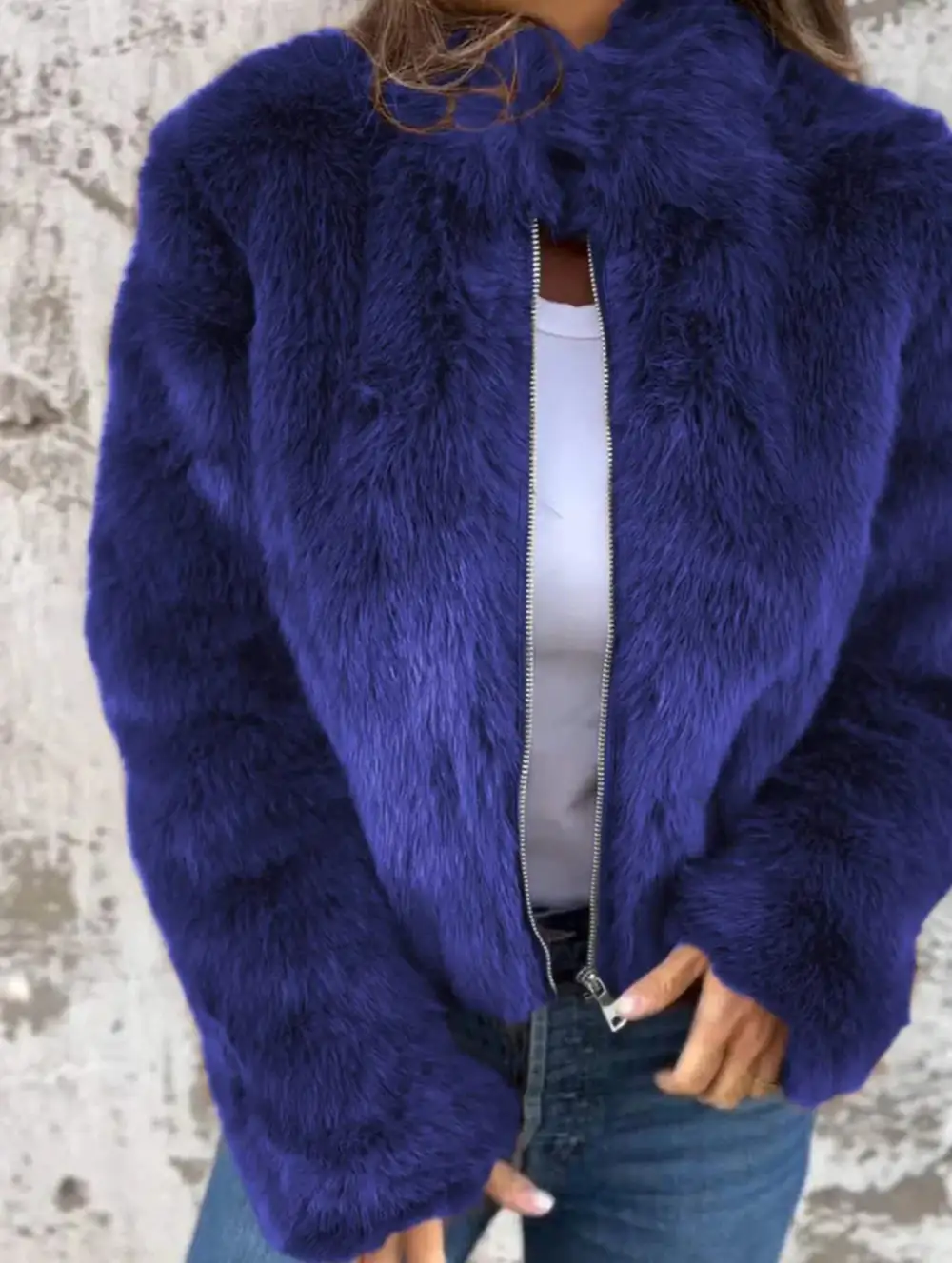 High Neck Zip Up Top Jacket